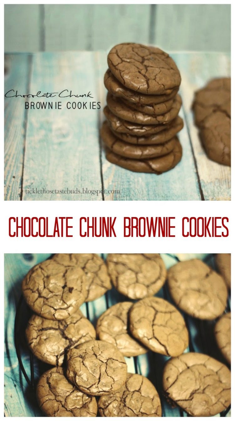 Chocolate Chunk Brownie Cookies | Tickle Those Taste Buds